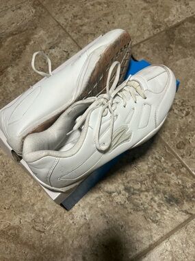 Zenith Women's White Lace-Up Athletic Sneakers with Subtle Silver Logo